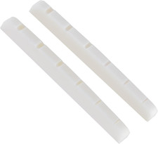 2 Pcs 42Mm Electric Guitar Bone Nuts for 6 String, Pre-Slotted Flat Bottom Compa