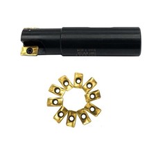 Fresadora de extremo indexable de hombro cuadrado de 90 grados de caña de 3/4 '' + 10 piezas de insertos APMT1135