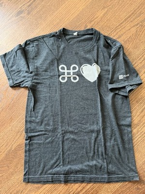 Plaid Fintech T-Shirt Men s Medium Dark Gray Startup Tech Swag API Banking Tee