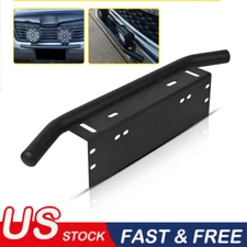 Bull Bar Front Bumper License Plate Mount Bracket LED Work Light Holder OffRoad