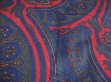 Ralph Lauren MILLBROOK Timeless Navy Blue Red Paisley Bedskirt 18" Drop New King