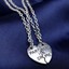 2-Piece 'Partners In Crime' Best Friend Necklace Set - Heart Pendants On 19" Chains