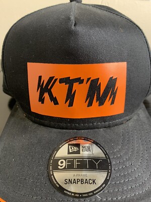 KTM Racing Team New Era Snapback Cap 9fifty Black Orange | eBay