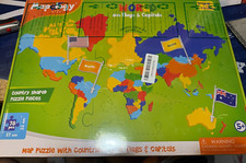 Mapology -----World Map Puzzle with Flags Capitals
