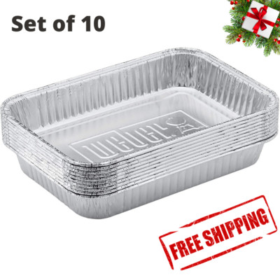 10pcs Aluminum Foil Grease Drip BBQ Tray Grill Catch Pan Weber Genesis Gas Grill
