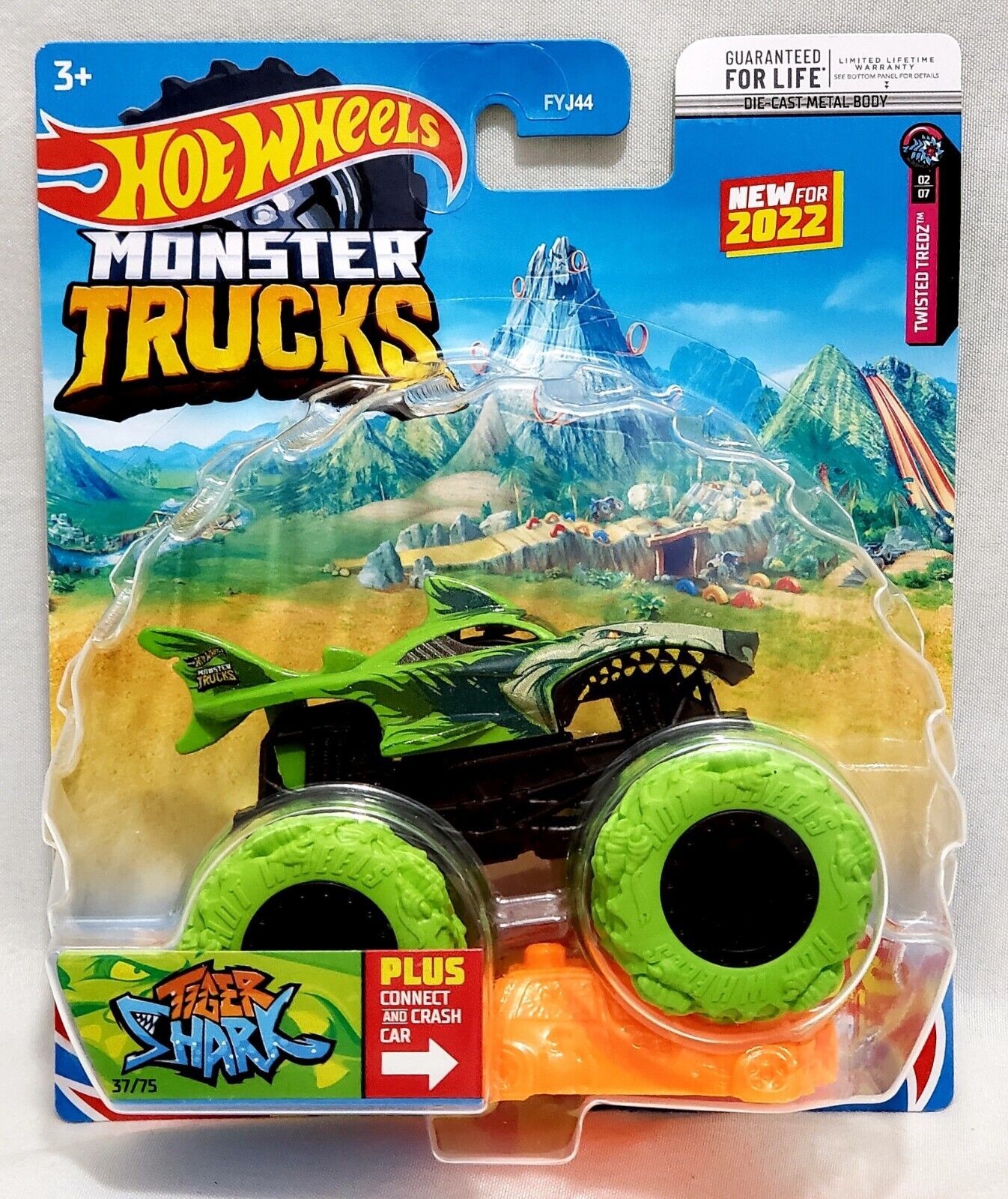 Carrinho de Brinquedo Hot Wheels  Lister - Carro Monster Truck - 1:64 -  Shark Wreak - Ref 22/75 3/7 - 1un - Hot Wheels - Mattel - Hot Wheels