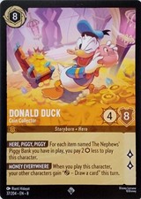 37/204 DONALD DUCK COIN COLLECTOR EN8 SUPER RARE DISNEY LORCANA CARD