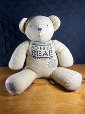 Vtg 1985 Dakin Canvas No Frills Bear 10  Durable Plush Plain Wrap Product Beige