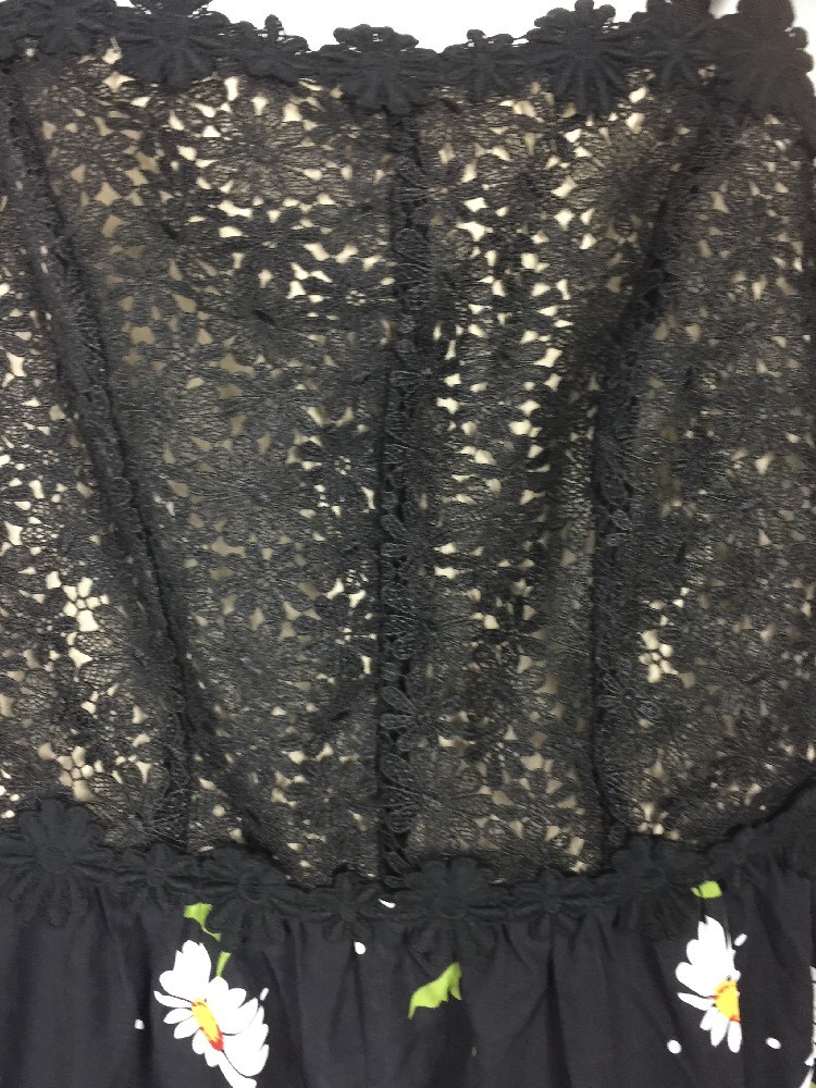Few Moda New York Black Floral Laces Spaghetti Strap Women cute Dress XS  $248.00 | eBay