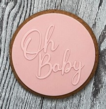 Oh Baby Cookie Stamp Pop-Out Debosser Fondant Baby Shower Cupcake Embosser