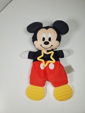 Disney Baby Mickey Mouse Crinkle Lovey Security Blanket Crinkle Teether