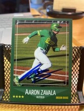 Aaron Zavala Autographed Signed Oregon Ducks  Baseball Card Rangers RC