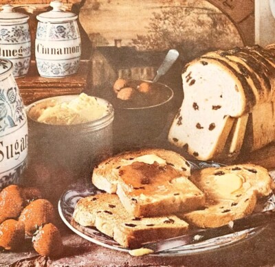 1966 Nissen's Raisin Bread Rye Wheat Bread Advertisement Sandwich Foods DWLL9