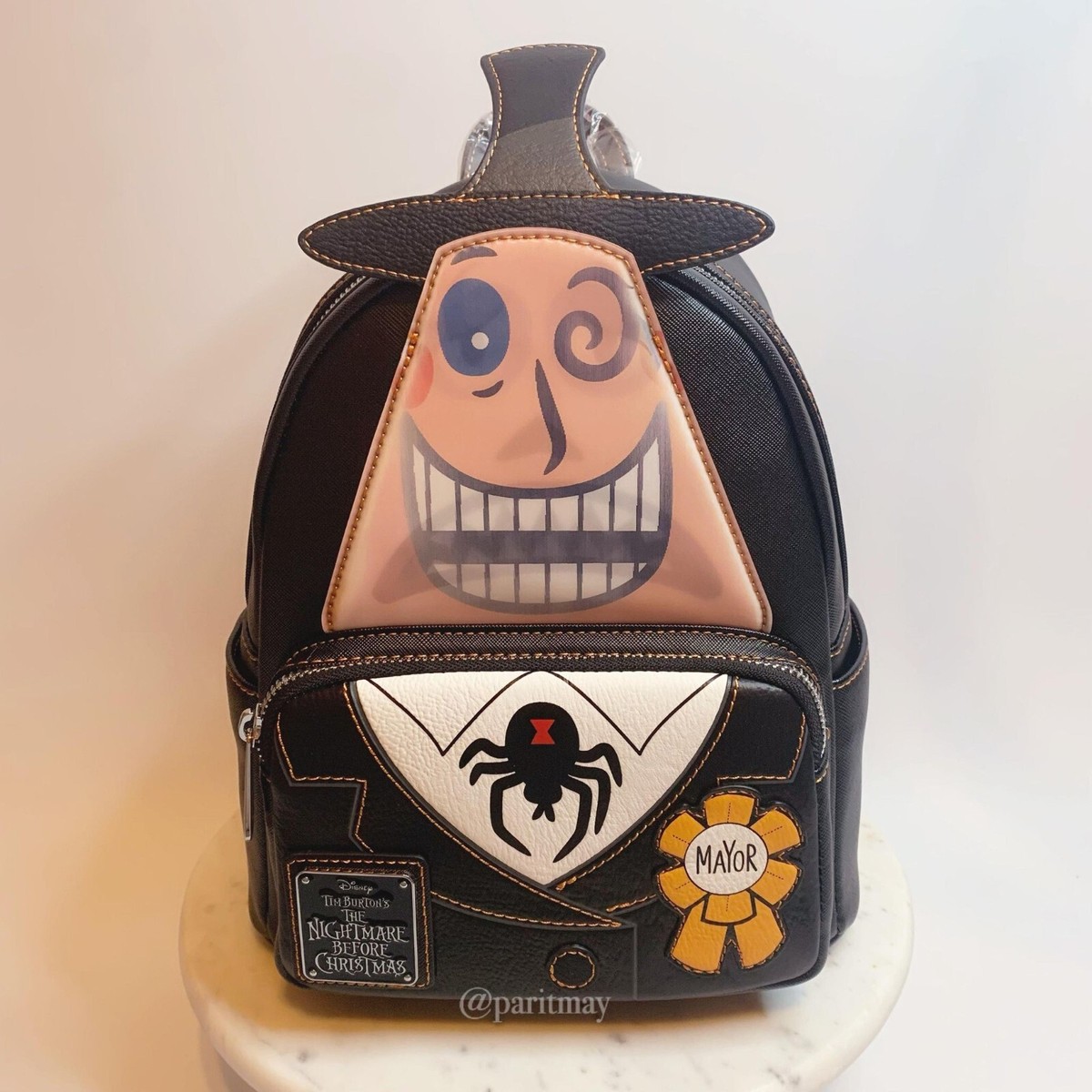 Loungefly - Backpack and wallet- The Nightmare Before Christmas Mayor Lenticular Amazon.com | Loungefly The Nightmare Before Christmas Mayor  main image 2