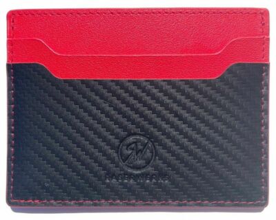 Motorsport Wallet - slim carbon fiber leather card case with RFID protection