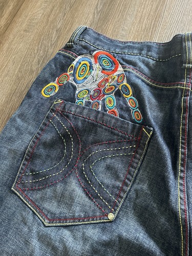 COOGI VINTAGE RARE HAND EMBROIDERED JORTS AUSTRALIAN AUTHENTIC SIZE 44 - Picture 4 of 9