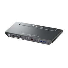 AV Access KVM Switch Dock for a Laptop and 2 Desktop PCs, Dual 4K Monitor USB...