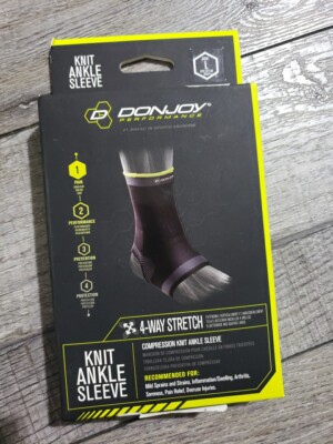 DonJoy Performance Knit Ankle Sleeve - Lightweight and Low-Profile, Sz L