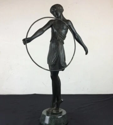 Bronze Statue art déco nommé « Harmonie » Pierre Le Faguays - Max le verrier - Photo 1/4