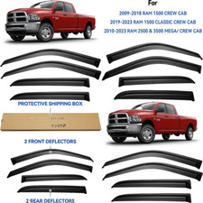 Window Rain Guards Deflectors for Dodge Ram 1500 2009-2018 Vent Visors Shade
