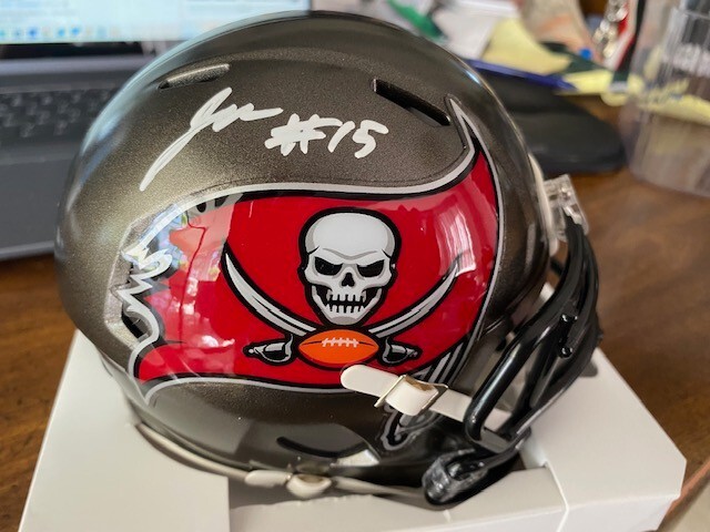 Jalen McMillan Autographed Signed Tampa Bay Buccaneers SPEED MINI HELMET BECKETT 