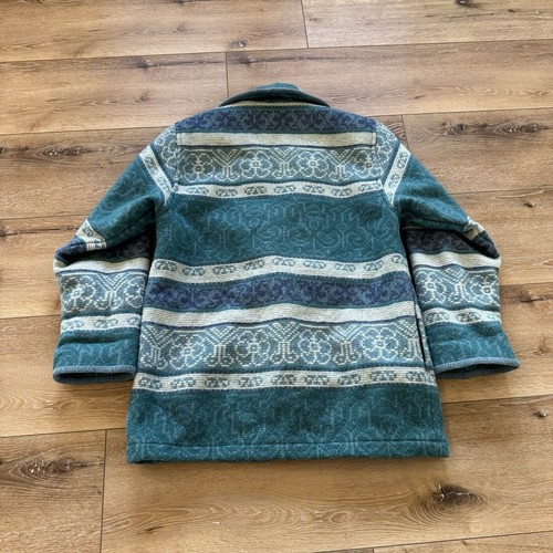 Vintage Eddie Bauer Wool Coat Womens M Southwestern Blanket Barn Aztec Navajo - Picture 2 of 10