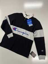 BNWT Champion Men's New Reverse Weave Long Sleeve Cotton Polo Shirt XS