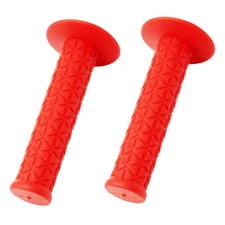 124MM LONG OLD-SCHOOL BMX TRIANGLE STYLE GRIPS RED