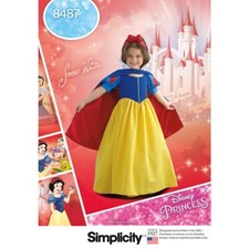 Simplicity 8487 Snow White Disney Princess OFFICIAL Costume CHOOSE SIZE UNCUT