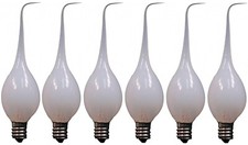 6-Pack, Silicone Dipped Candle Light Bulbs, 7 Watt, Longer Life Country Style