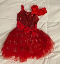 Weissman red costume with red circles and red bow size SC