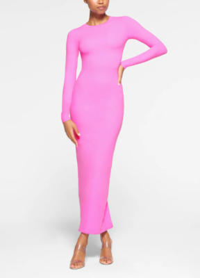 skims neon orchid dress Rare Skims neon orchid pink slip lounge dress size