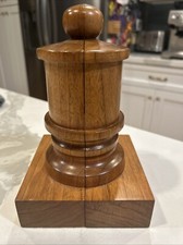 F. Nestel  Handcrafted Wooden Bookends