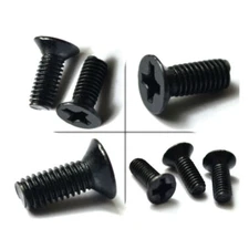 Black Phillips Cross Recess Countersunk Flat Head Screw Bolt M2 M2.5 M3 M4 M5 M6