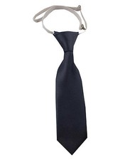 FOR BABY: PLAIN REGATT TIE TIE TIE WITH FIXED KNOT DARK NAVY BLUE