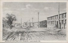 Military Postcard Barracks 315th and 316th infantry Camp Meade MD Maryland