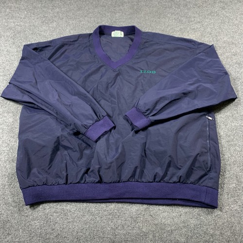 VTG Izod Windbreaker Jacket Mens Large 