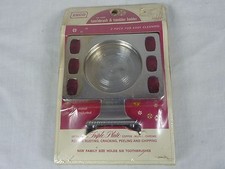 NOS VIntage Ekco 2 Pc Chrome Wall Mount Toothbrush and Tumbler Holder 45340