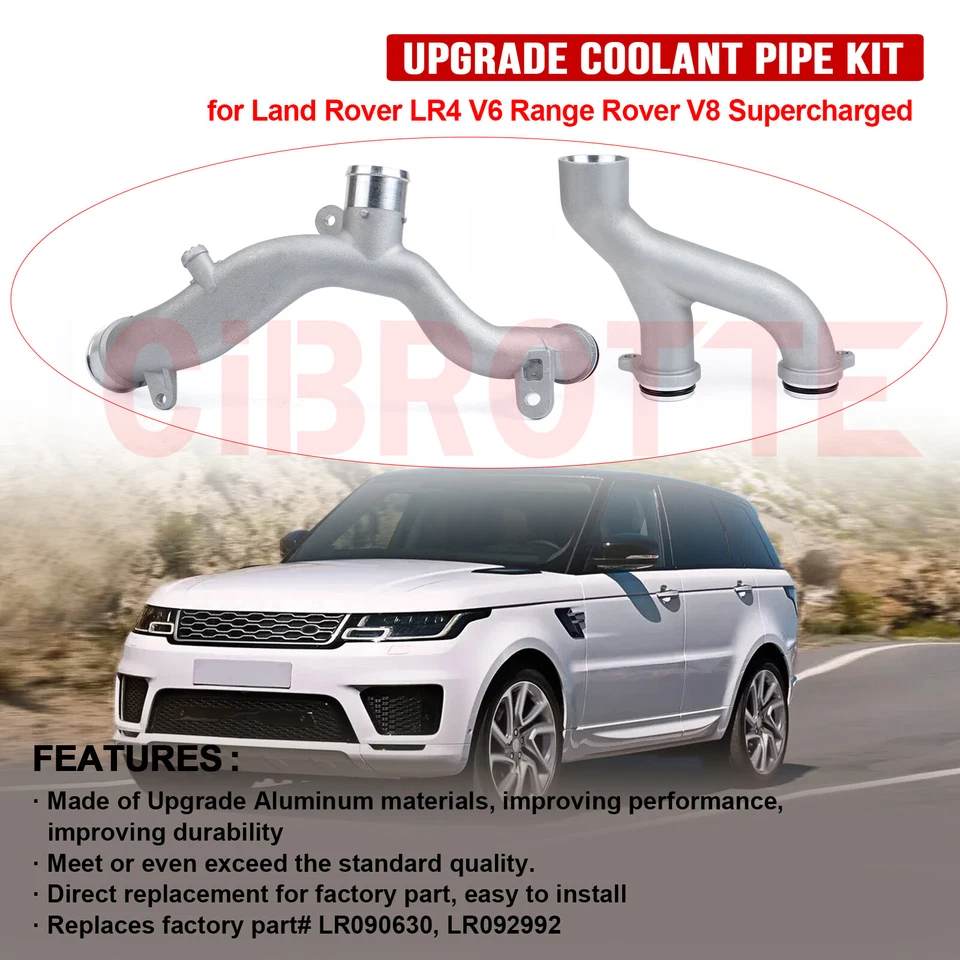 Water Inlet Tube Crossover Pipe for Land Rover LR4 3.0L Range Rover 5.0L SC - Изображение 2 из 4
