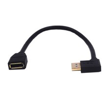 12 Inch DisplayPort 8K Extension Cable 90 Degree Right Angle DP Male to DP Fe...