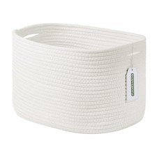 Cotton Rope Storage Basket, 15x10x9 Inches, Woven Basket for Shelves, Clothes...