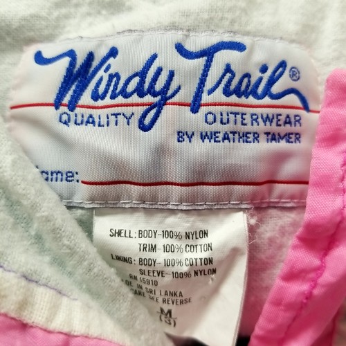 Vintage Windy Trail Youth Lined Hooded Windbreaker Jacket Color Block (M)3 - Picture 2 of 8