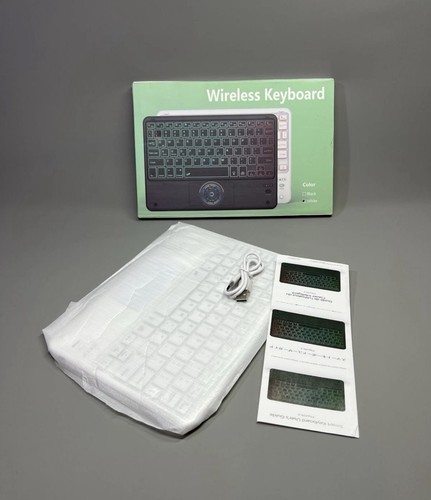 Ultra Slim Bluetooth Touchpad Keyboard 7 Colors Backlit Wireless Portable Stable - Photo 12/21