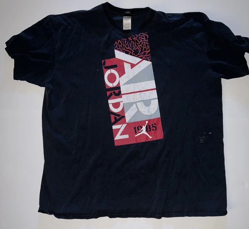 Air Jordan 1985 Black T-Shirt Basketball Print size XXXL 3x Brand