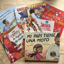 Lot of 6 Mixed Spanish Language and Bilingual picture books