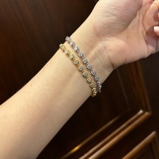 3mm D Color Moissanite Tennis Chain Bracelet Gift for Women 925 Sterling Silver