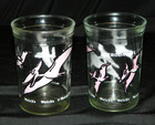 WELCH'S JELLY, DINOSAUR SERIES, 1988, 2 PTERODACTYL TUMBLERS, 4", 8 oz., EX COND — photo 1