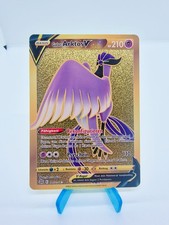 Pokemon Card Custom | Galar Arktos V - Gold Holo Full Art Deco NM DE