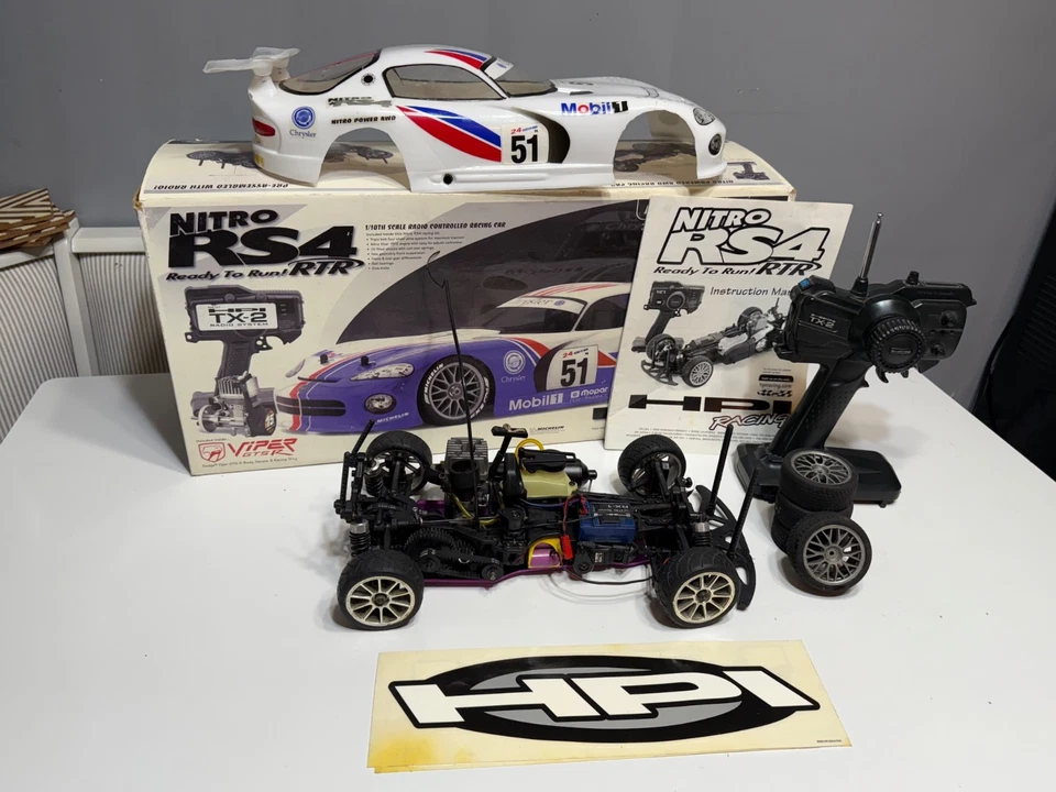 HPI Nitro RS4 Dodge Viper 4WD RC Car assembled Purple Chassis + Remote An Box - Image 3 of 4