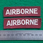 WW2 British Army Airborne Regiment Commando Shoulder Title Badge Pair